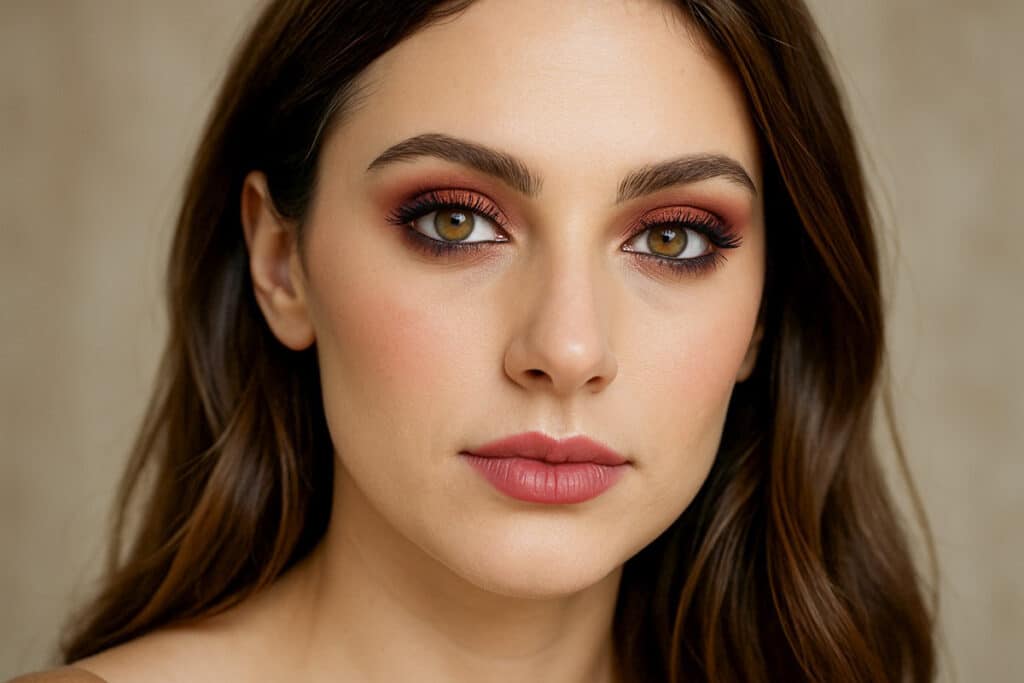 maquillage yeux marron vert